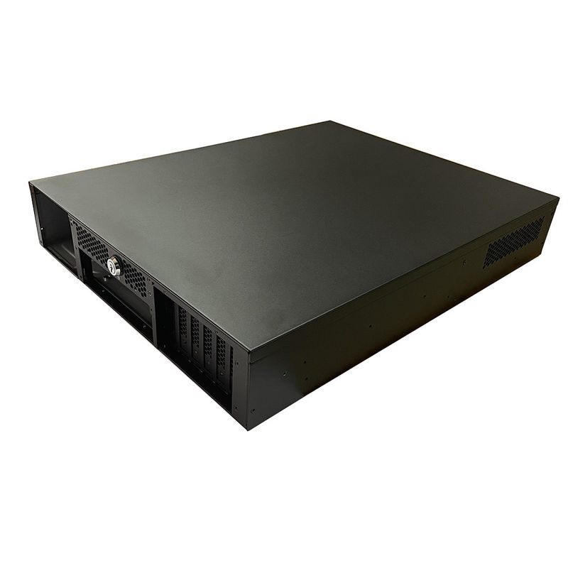 12 خليج 16 خليج Rackmount Gpu خادم مخصص هيكل مسحوق أسود رش المفتاح