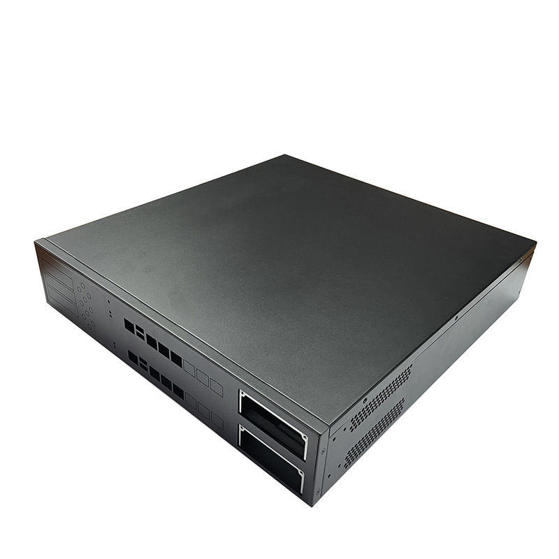 12 خليج 16 خليج Rackmount Gpu خادم مخصص هيكل مسحوق أسود رش المفتاح